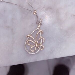 Simon G. Gold and Silver Floral Necklace